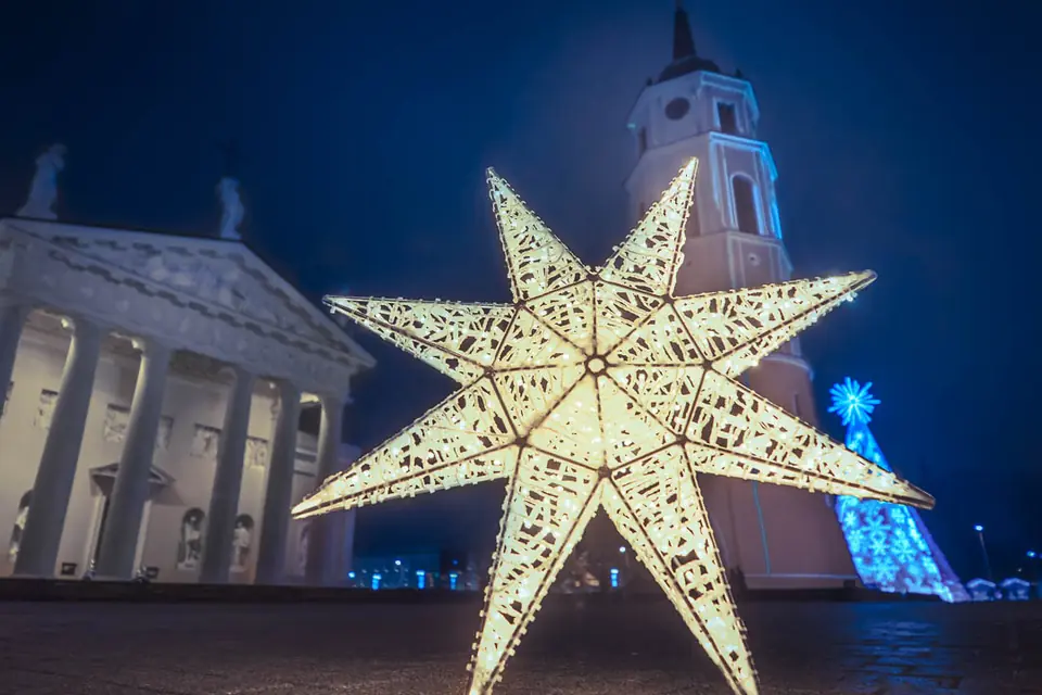 Star of Light sculpture in Vilnius city centre, Lithuania